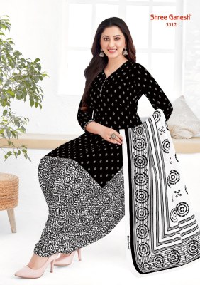 Colours Special White and Black Vol 3 by Shree ganesh  Pure cotton Printed Unstitched dress material collection with low price dress material catalogs