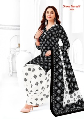 Colours Special White and Black Vol 3 by Shree ganesh  Pure cotton Printed Unstitched dress material collection with low price dress material catalogs