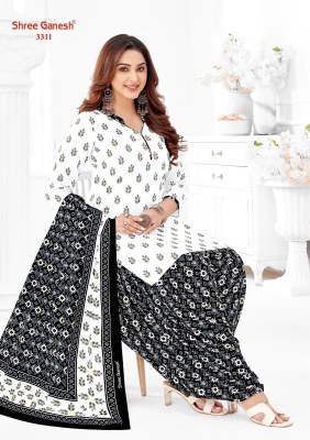 Colours Special White and Black Vol 3 by Shree ganesh  Pure cotton Printed Unstitched dress material collection with low price dress material catalogs