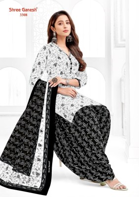 Colours Special White and Black Vol 3 by Shree ganesh  Pure cotton Printed Unstitched dress material collection with low price dress material catalogs