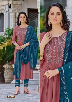 Copper Stone Vol 14 by  Ladies Flavour top pants with dupatta set catalogue wholesale price  kurtis catalogs