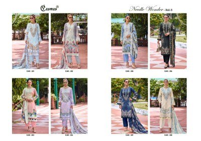Cosmos Needle Wonder Vol 3 Lawn Cotton Embroidered Suit with Pure Mal Mal Cut Work Dupatta Unstitched Collection Wholesale readymade suit catalogs