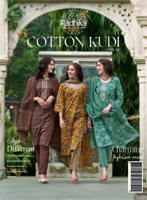 Cotton Kudi by Radhika life style cotton printed readymade suit catalogue at affordable rate readymade suit catalogs