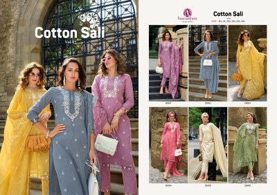 Cotton Sali Vol-02 by Isavasyam corporation cambric cotton fancy kurti pant and dupatta catalogue readymade suit catalogs