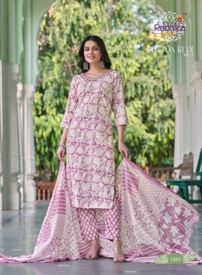 Cotton kudi by Radhika life style printed cotton readymade suit catalogue at affordable rate readymade suit catalogs