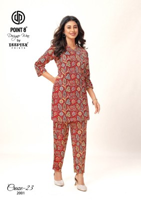 Craze 23 vol 2 by Deeptex fancy printed co ord set catalogue at affordable rate Size wise Combo Set