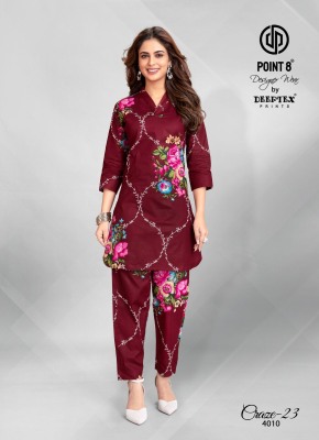 Craze23 vol 4 by Deeptex Pure cotton printed Fancy  co ord set catalogue at affordable rate co ord set catalogs