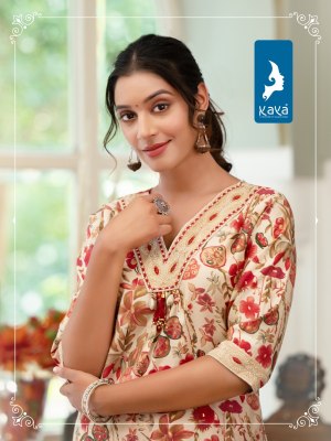 Cripple by kaya chanderi modal foil printed fancy kurti with Afaghani catalogue at low rate kurtis catalogs