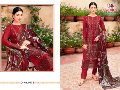 D 1071to1073 by Aasha heavy reyon self embroidered Pakistani suit catalogue at amaviexpo pakistani suit catalogs