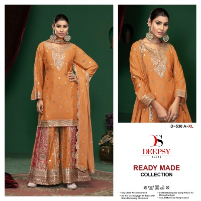 D 530 by Deepsy Suits Pure embroidered fancy sharara suit catalogue at affordable rate Deepsy suits