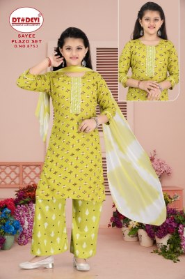 D No 8753 by Sayee Reyon printed Fancy Plazzo Kurti with Dupatta set catalogue at affordable rate readymade suit catalogs