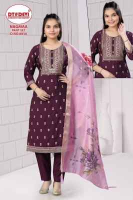 D No 8856 by Devi Exclusive Fabric top bottom with dupatta catalogue at low rate readymade suit catalogs