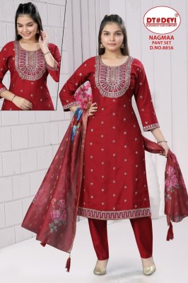 D No 8856 by Devi Exclusive Fabric top bottom with dupatta catalogue at low rate readymade suit catalogs