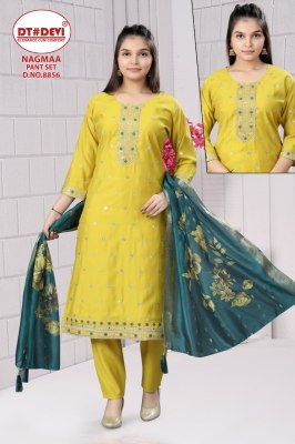 D No 8856 by Devi Exclusive Fabric top bottom with dupatta catalogue at low rate readymade suit catalogs