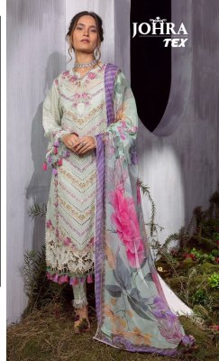 D No JT143 144 145 by Johra tex cambric cotton embroidered dress material catalogue Johra Tex