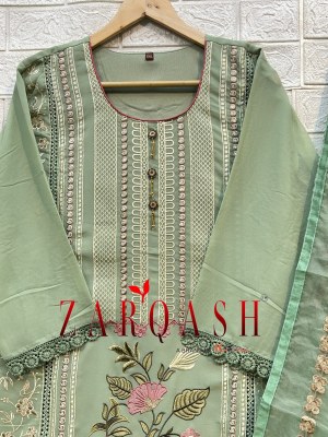 D No Z215 by Zarqash georgette embroidered readymade Pakistani suit catalogue at affordable rate pakistani suit catalogs