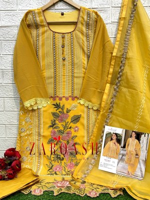 D No Z215 by Zarqash georgette embroidered readymade Pakistani suit catalogue at affordable rate pakistani suit catalogs