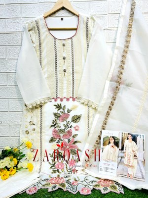 D No Z215 by Zarqash georgette embroidered readymade Pakistani suit catalogue at affordable rate pakistani suit catalogs