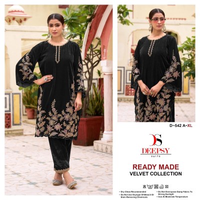 D542 abcd by deepsy velevet embroidered readymade suit collection  Deepsy suits