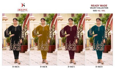 D542 abcd by deepsy velevet embroidered readymade suit collection  readymade suit catalogs