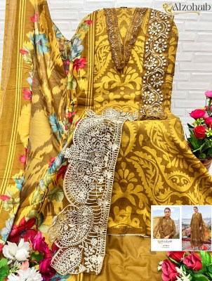 DN 1066 by Alzohaib designer pure cotton embroidered Pakistani suit catalogue at low rate pakistani suit catalogs