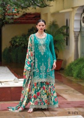 DN 1471 by shree fab fancy mirror work sharara suit catalogue at low rate Shree fab