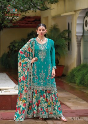 DN 1471 by shree fab fancy mirror work sharara suit catalogue at low rate fancy sharara suit Catalogs