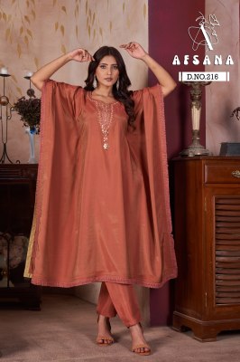 DN 216 by Afsana Pure model with Real mirror handwork Kaftan at Affordable rate wholesale catalogs