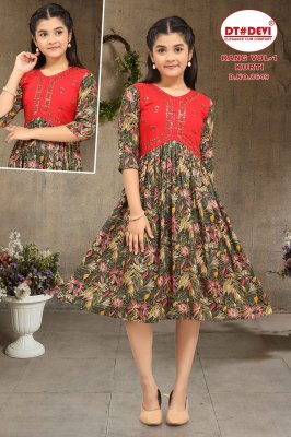 DN 8649 by Rang vol 1 Reyon mill printed fancy flared kurti catalogue at affordable rate kurtis catalogs