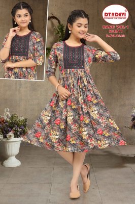 DN 8649 by Rang vol 1 Reyon mill printed fancy flared kurti catalogue at affordable rate kurtis catalogs