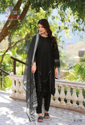 DNO 1722 by Shree Fab Cambric cotton kashmiri work top bottom and dupatta catalogue at affordable rate wholesale catalogs