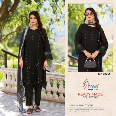 DNO 1722 by Shree Fab Cambric cotton kashmiri work top bottom and dupatta catalogue at affordable rate readymade suit catalogs