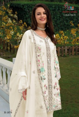 DNO 1876 by Shree Fab cambric cottan lawn with lining inner cotton readymade suit catalogue wholesale catalogs