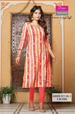 DNO 8056 To 8079 by Diya trends reyon printed elegant kurti catalogue  kurtis catalogs