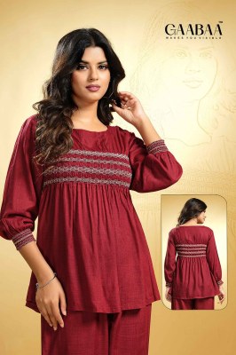 DNO 888 by GaaBaa Trendy Smoking embroidered Work Co-ord Set catalogue wholesale catalogs