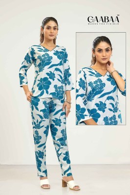 DNO 892 by Gaabaa Heavy reyon discharge print designer co ord set catalogue at amavi expo co ord set catalogs