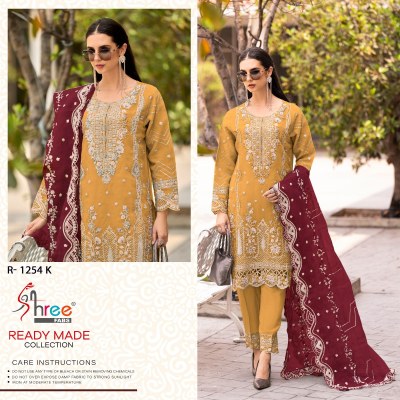 DNO R1254 by Shree Fab Organza embroidered readymade suit catalogue at affordable rate readymade suit catalogs