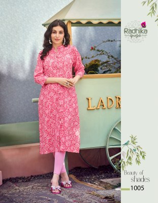 Dairy milk vol 1 by Radhika lifestyle pure heavy cotton kurti catalogue at affordable rate kurtis catalogs