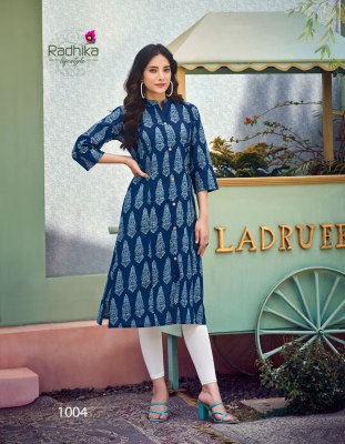 Dairy milk vol 1 by Radhika lifestyle pure heavy cotton kurti catalogue at affordable rate kurtis catalogs