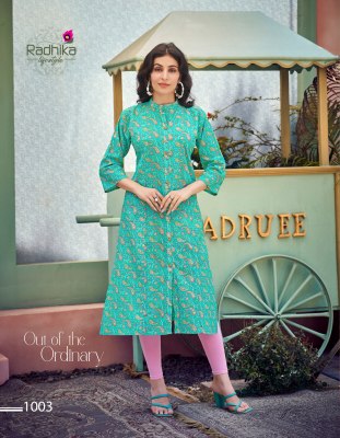 Dairy milk vol 1 by Radhika lifestyle pure heavy cotton kurti catalogue at affordable rate kurtis catalogs