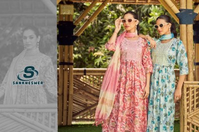 Dairy milk vol 1 by Sankheshwer Capsule foil printed flair top bottom with dupatta catalogue in budget range readymade suit catalogs