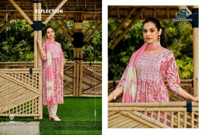 Dairy milk vol 1 by Sankheshwer Capsule foil printed flair top bottom with dupatta catalogue in budget range readymade suit catalogs