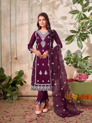 Dairy milk vol 1 by krishna trendz Roman silk embroidered readymade suit catalogue at affordable rate readymade suit catalogs