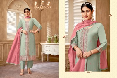 Daisy vol 5 by khusi fashion roman silk embroidered readymade suit catalogue at low rate readymade suit catalogs