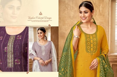 Daisy vol 5 by khusi fashion roman silk embroidered readymade suit catalogue at low rate readymade suit catalogs