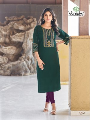 Dark fantasy vol 1 by Vaniska fancy embroidered fancy kurti catalogue at affordable rate kurtis catalogs