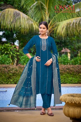 Dastoor by Ossm pure dola silk heavy embroidered unstitched dress material catalogue  salwar kameez catalogs