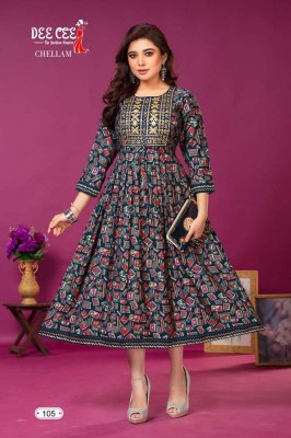 Dee Cee Chellam Long Gown Stylish Anarkali wholesale Kurti catalogue  Dee cee