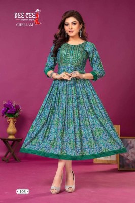 Dee Cee Chellam Long Gown Stylish Anarkali wholesale Kurti catalogue  kurtis catalogs