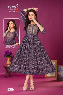 Dee Cee Chellam Long Gown Stylish Anarkali wholesale Kurti catalogue  kurtis catalogs